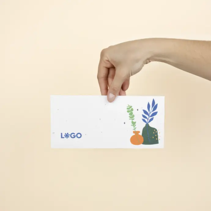 SEED PAPER: DL Card. 21×10 cm. 