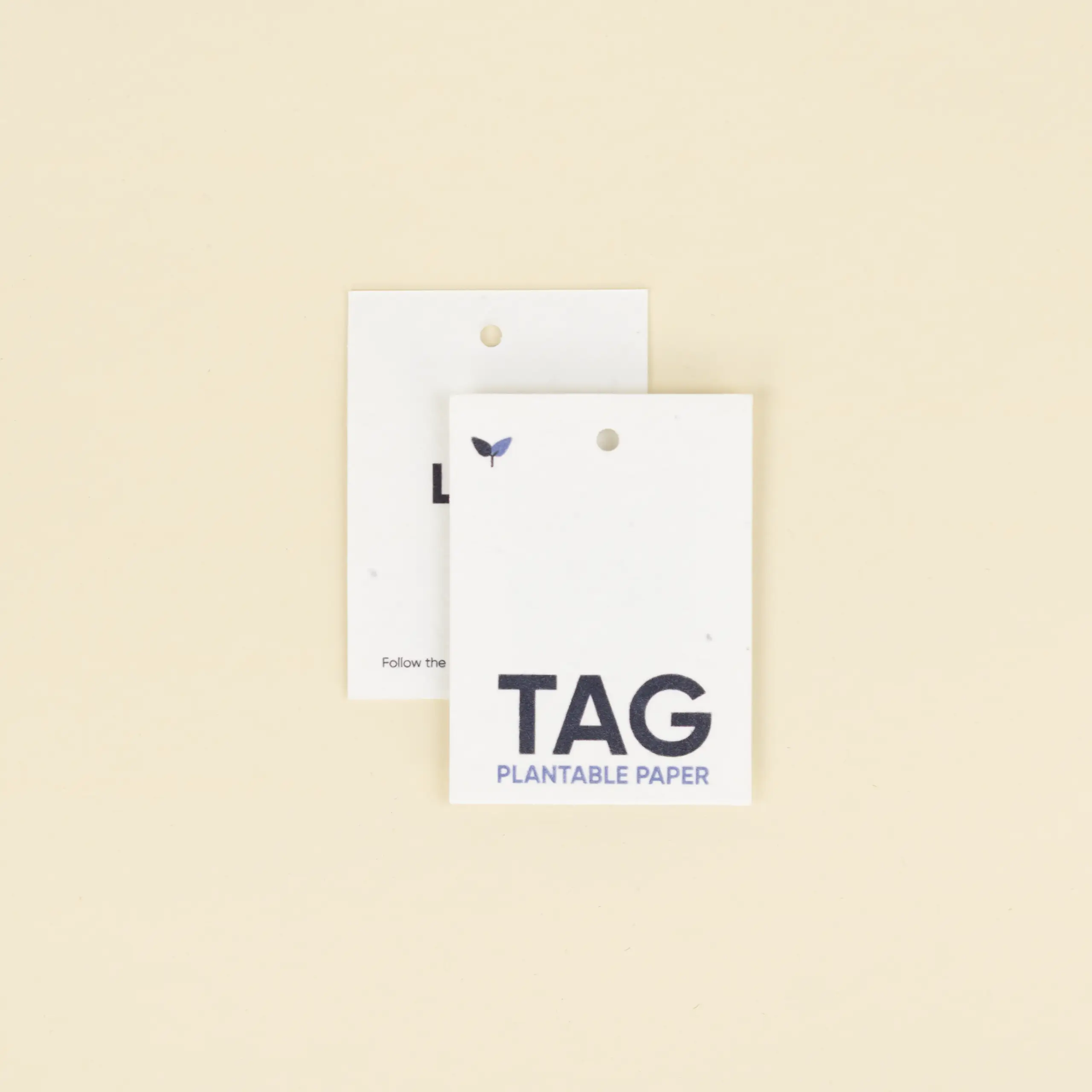 PAPEL PLANTABLE: Etiqueta 7,5×5,5 cm.