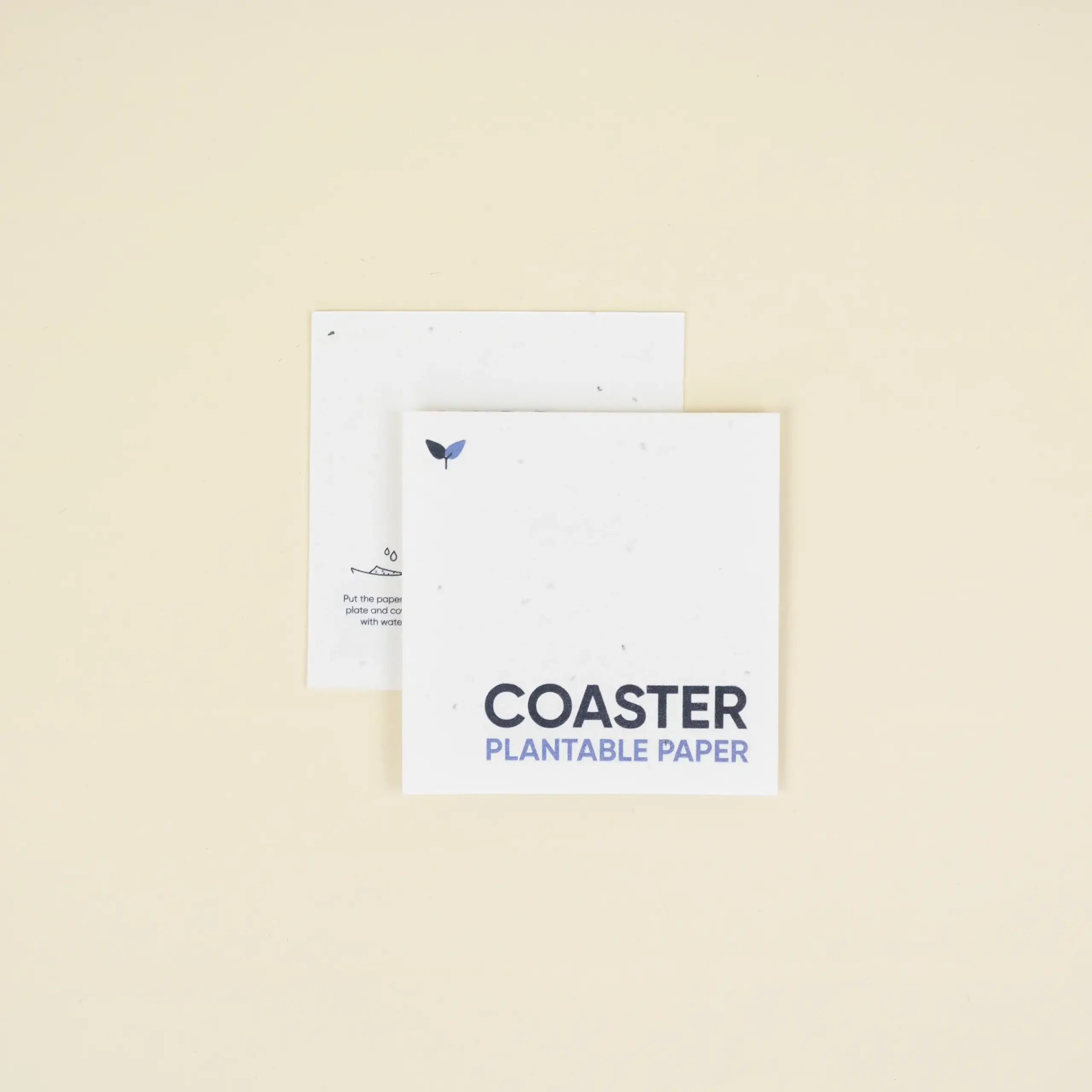PAPEL PLANTABLE: Posavasos 10 x 10 cm.
