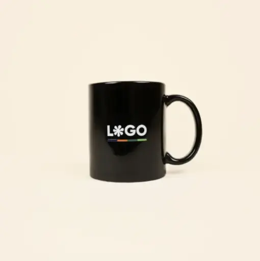 [004012] IRIS: Black ceramic mug. Full color printing